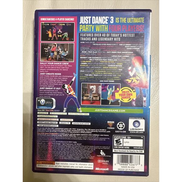 NEW. Just Dance 3 (Microsoft Xbox 360, 2011). UNOPENED - Picture 2 of 2